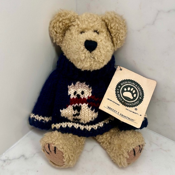 Boyds Bears - Vintage 1999 - Breezy T. Frostman - With Tag - Flaw - Style #91522 - Picture 1 of 4